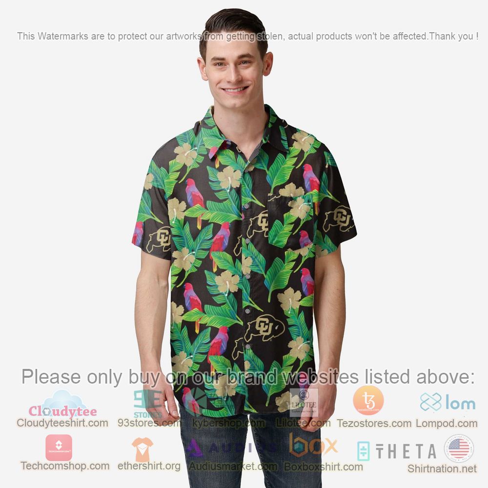 HOT Colorado Buffaloes Floral Button-Up Hawaii Shirt 2