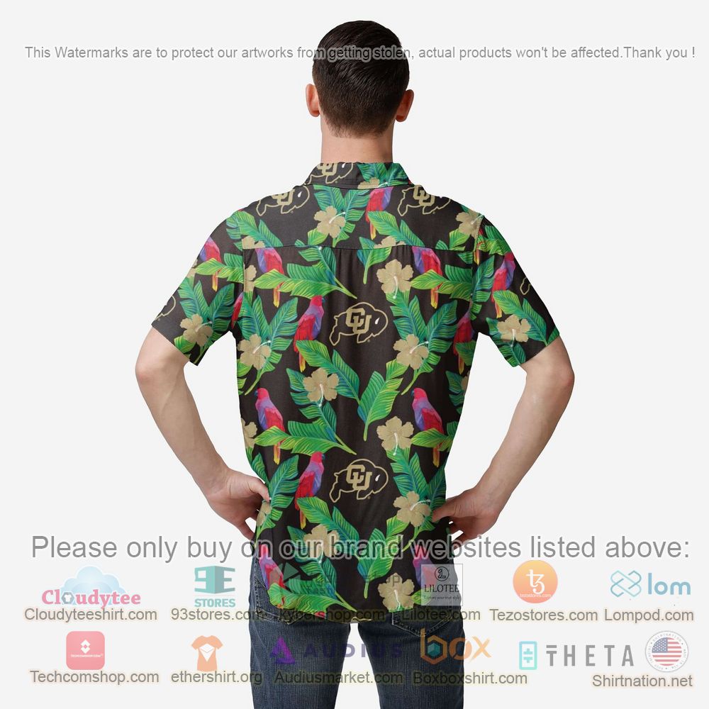 HOT Colorado Buffaloes Floral Button-Up Hawaii Shirt 3
