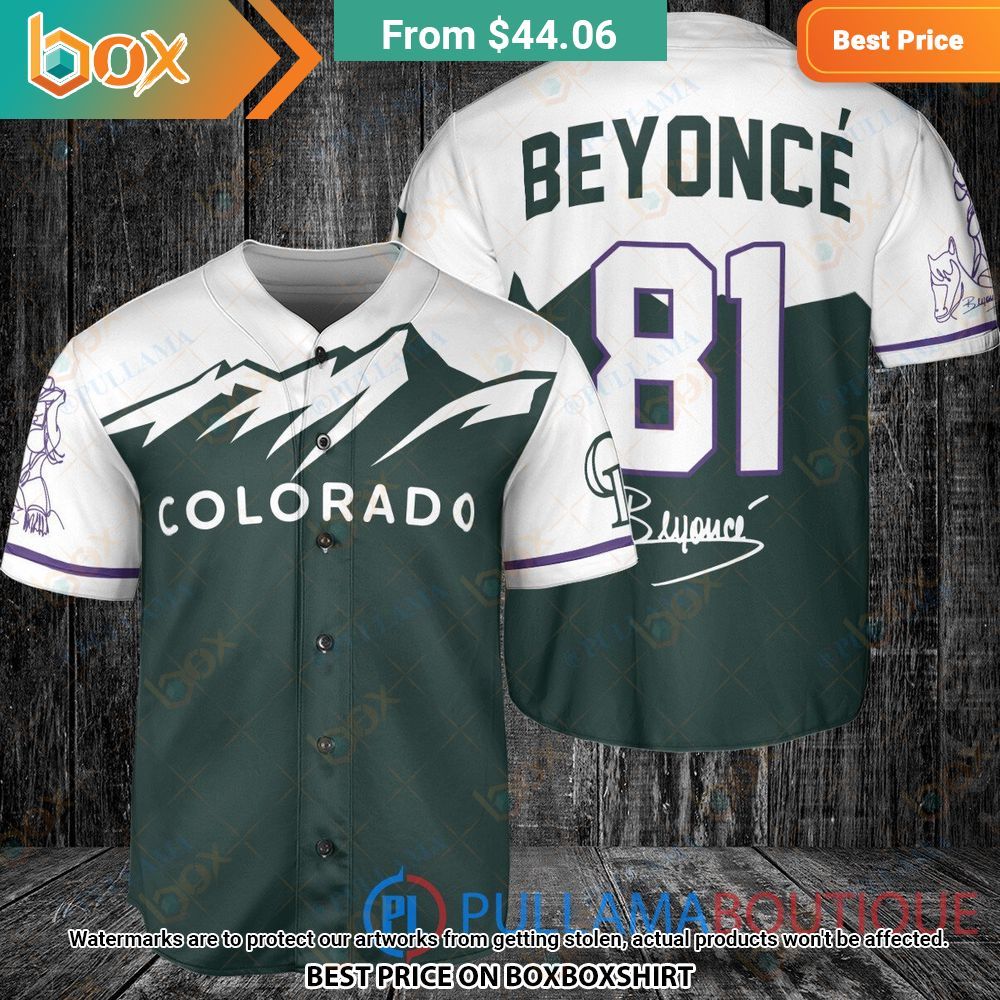 Colorado Rockies Beyonce Green Baseball Jersey 7