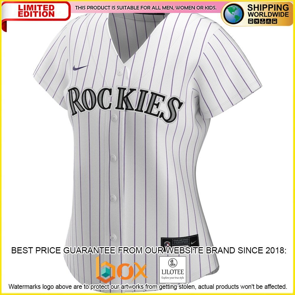 HOT Colorado Rockies Women's Custom Name Number White Baseball Jersey Shirt 2