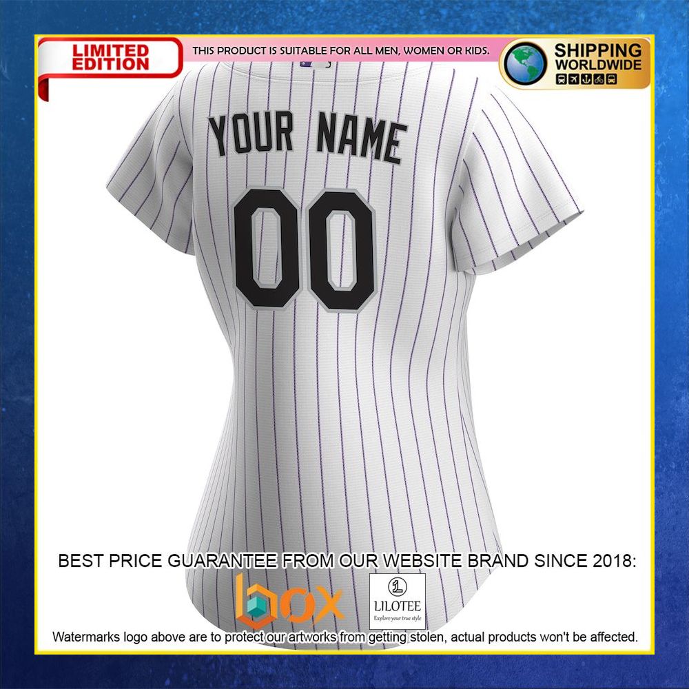 HOT Colorado Rockies Women's Custom Name Number White Baseball Jersey Shirt 6