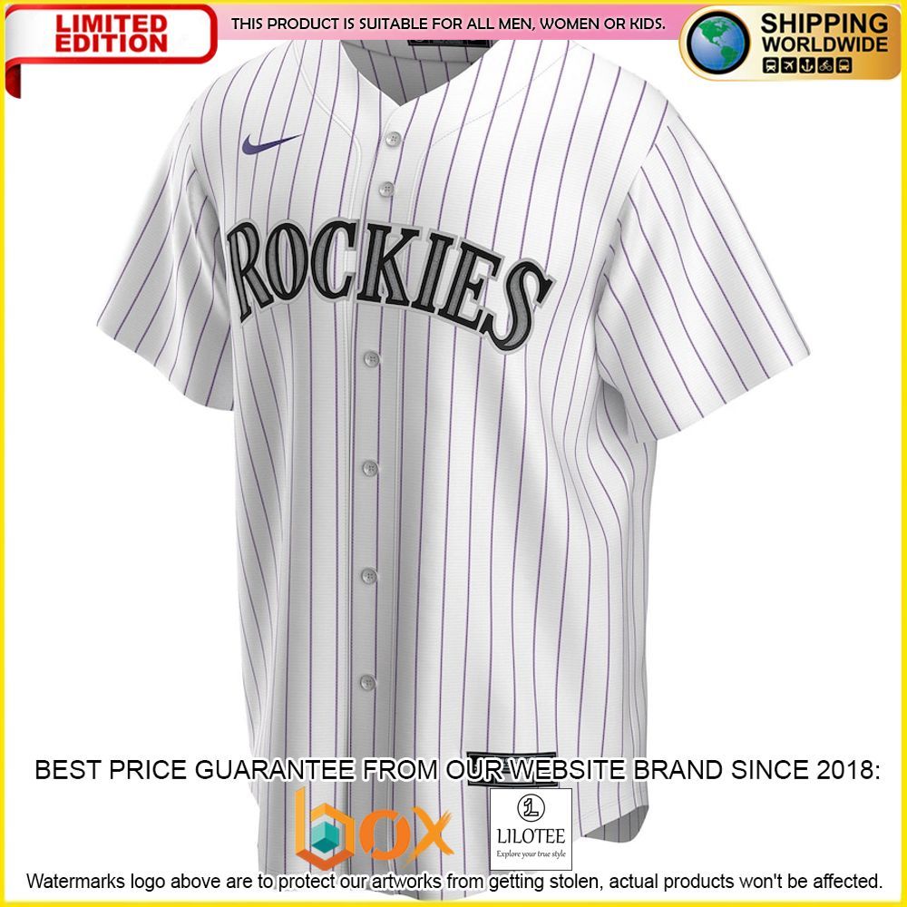 HOT Colorado Rockies Team Custom Name Number White Baseball Jersey Shirt 2