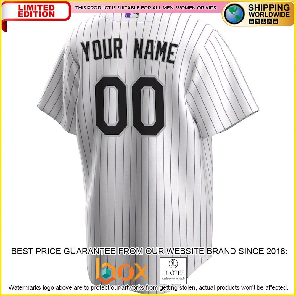 HOT Colorado Rockies Team Custom Name Number White Baseball Jersey Shirt 3