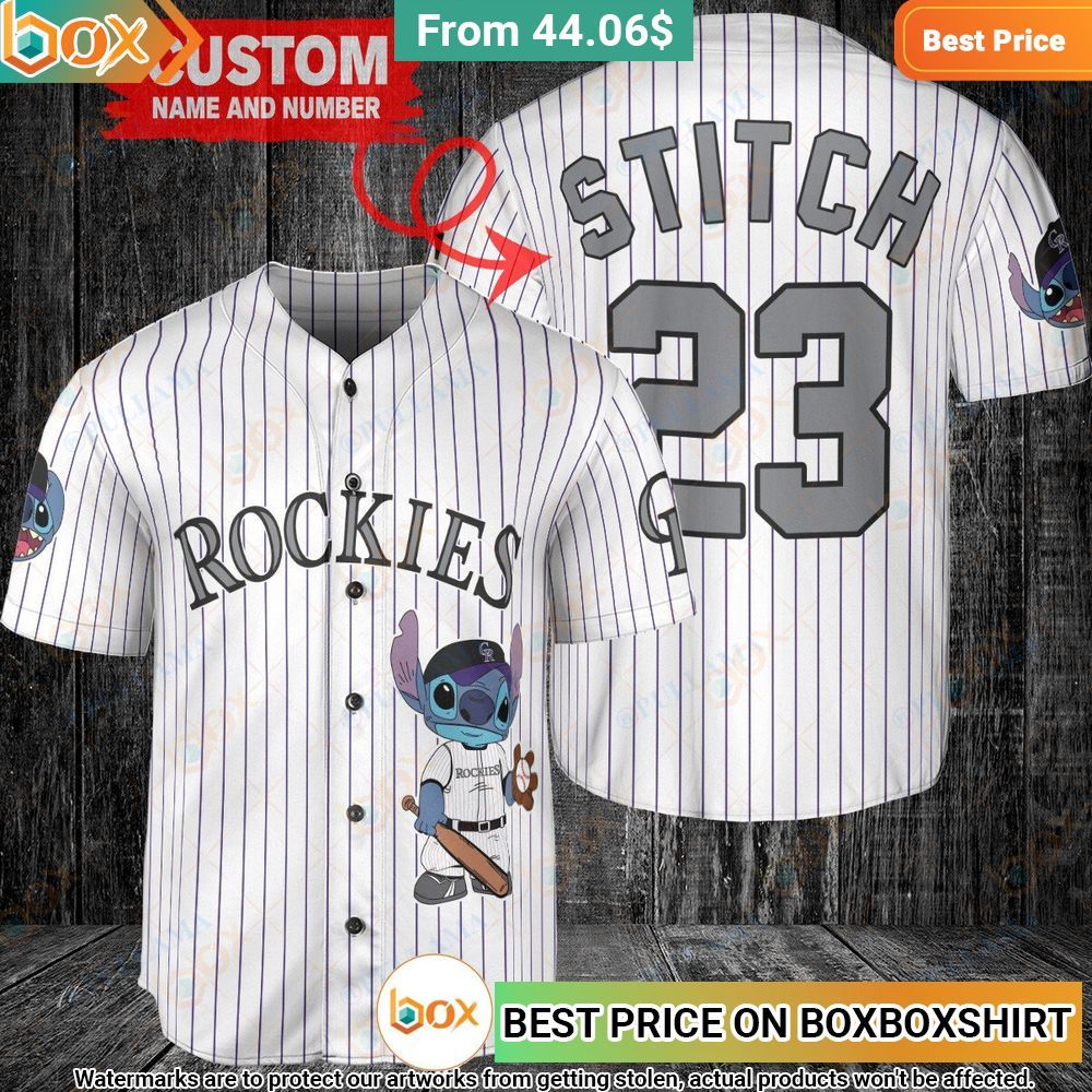 Colorado Rockies Team Stitch Personalized Baseball Jersey 7