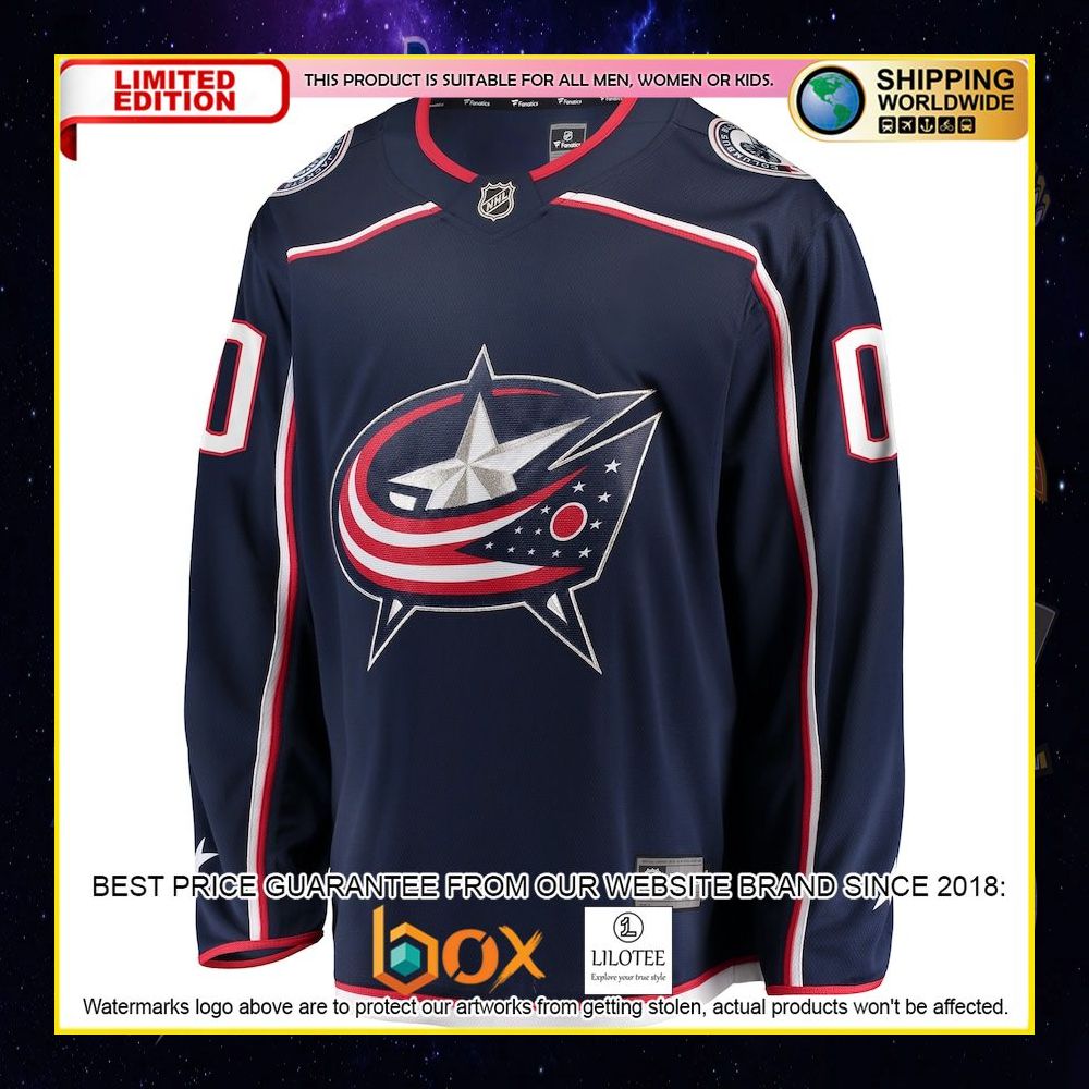 NEW Columbus Blue Jackets Fanatics Branded Away Custom White Premium Hockey Jersey 11
