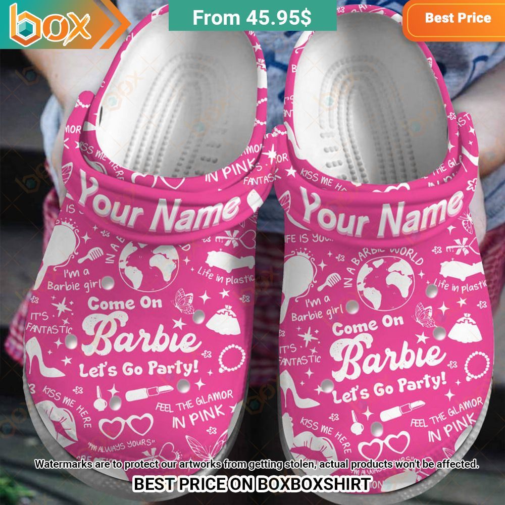 Come On Barbie Let's Go Party Custom Crocs Clog Shoes 1