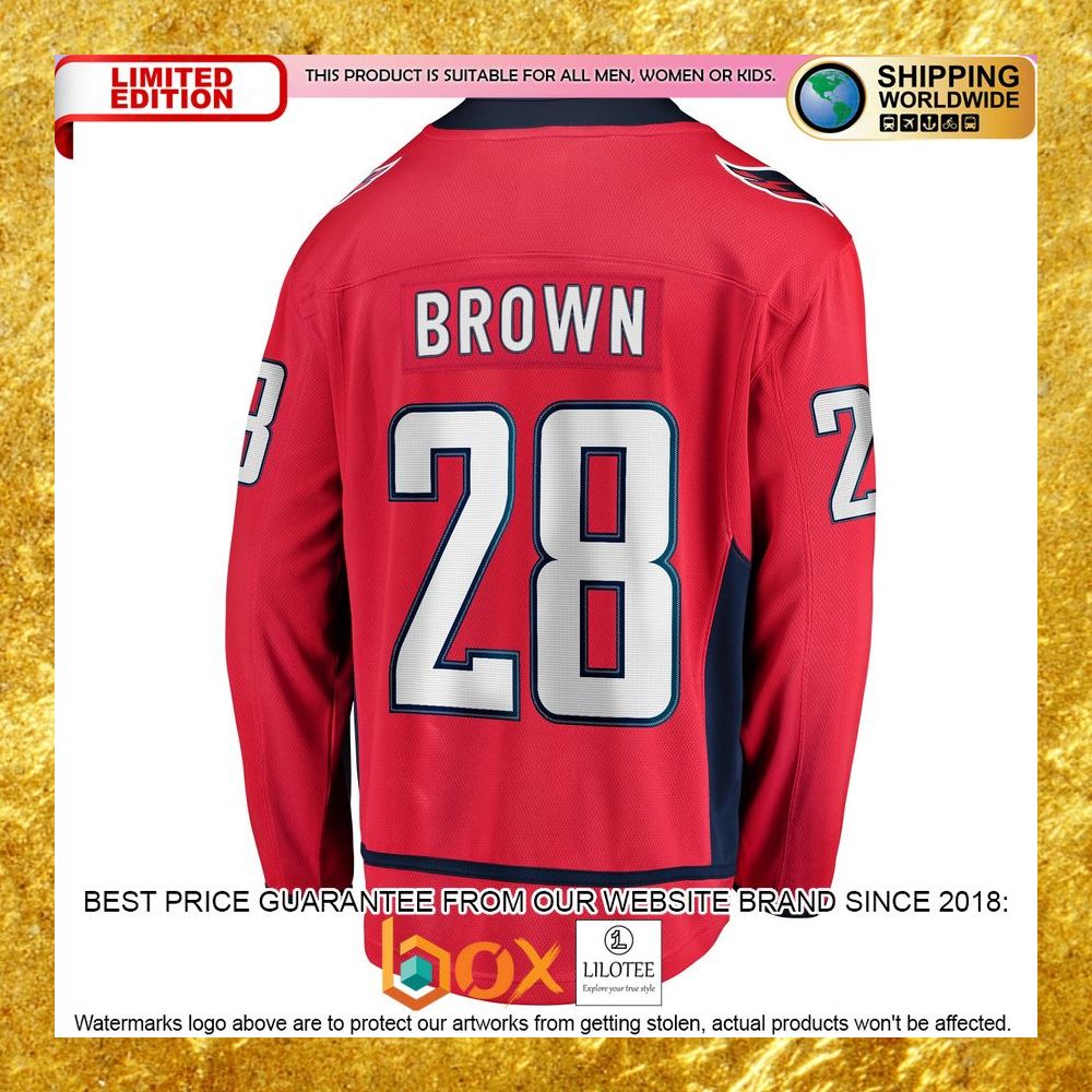 NEW Connor Brown Washington Capitals Home Player Red Hockey Jersey 7