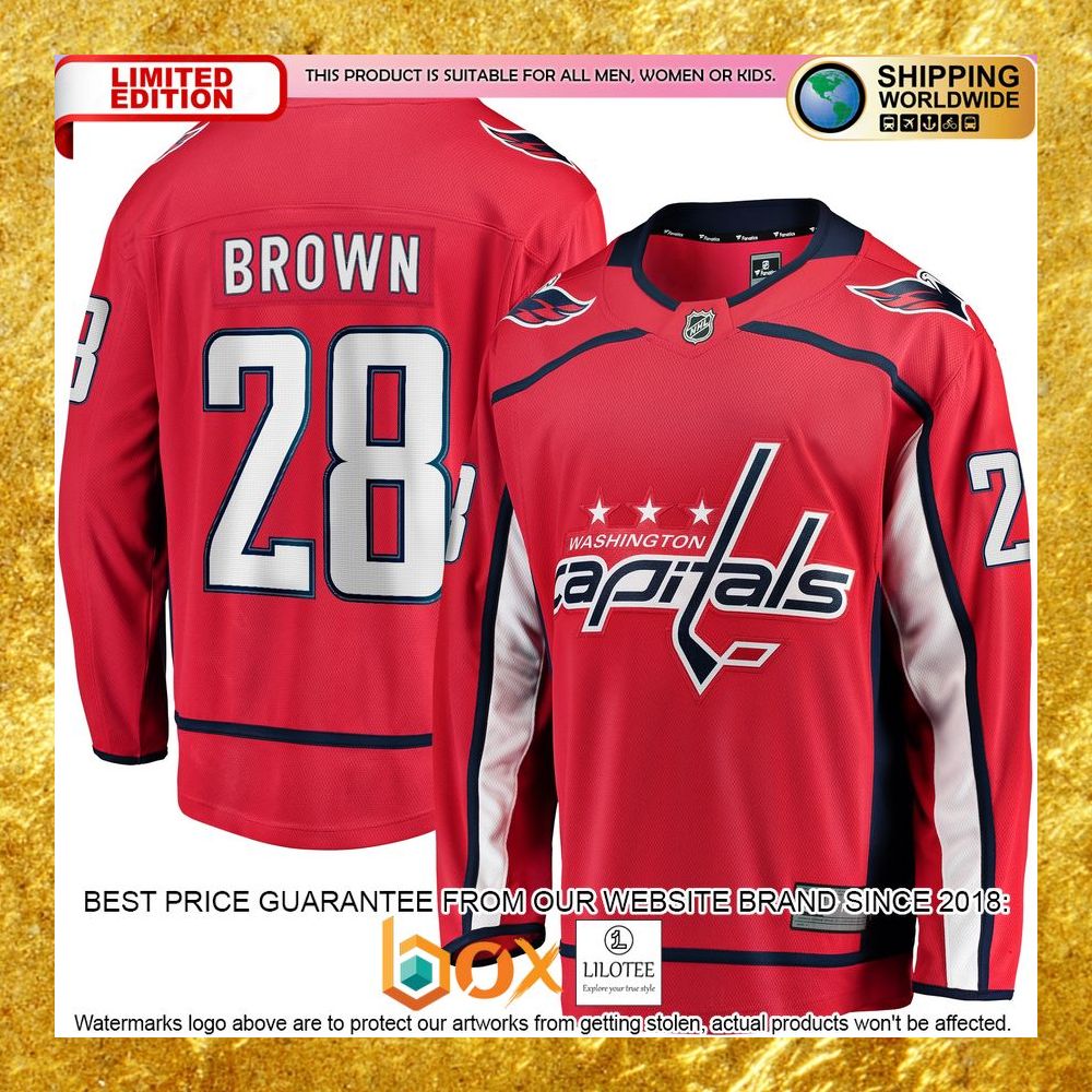 NEW Connor Brown Washington Capitals Home Player Red Hockey Jersey 8