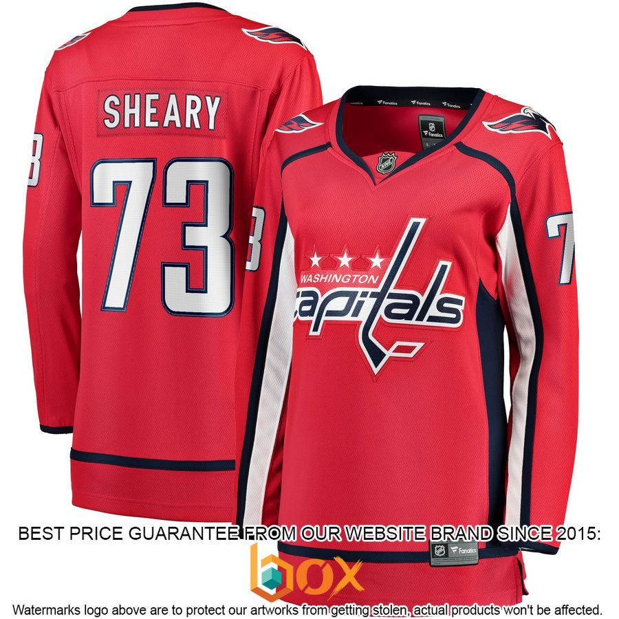 NEW Conor Sheary Washington Capitals Women's Home Player Red Hockey Jersey 1