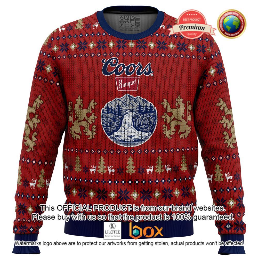 NEW Coors Banquet Red Sweater 1