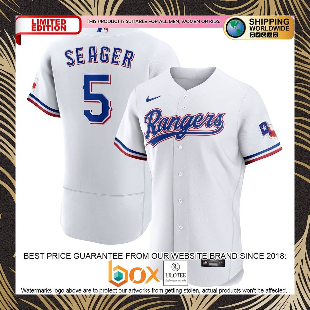 NEW Corey Seager Texas Rangers Home Authentic Player White Baseball Jersey 4