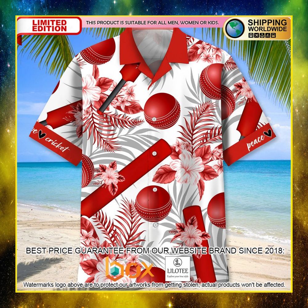 HOT Cricket Ball Red Short Sleeve Hawaii Shirt 9