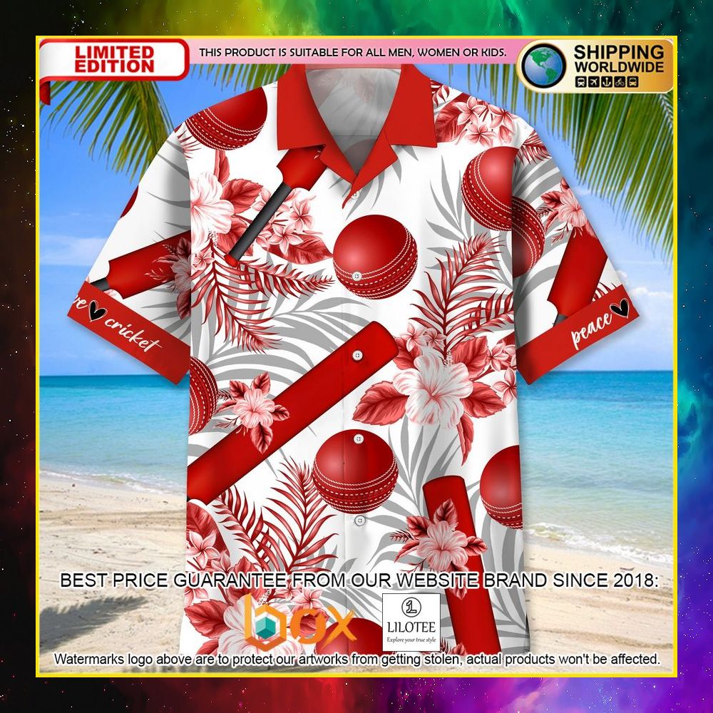HOT Cricket Ball Red Short Sleeve Hawaii Shirt 11