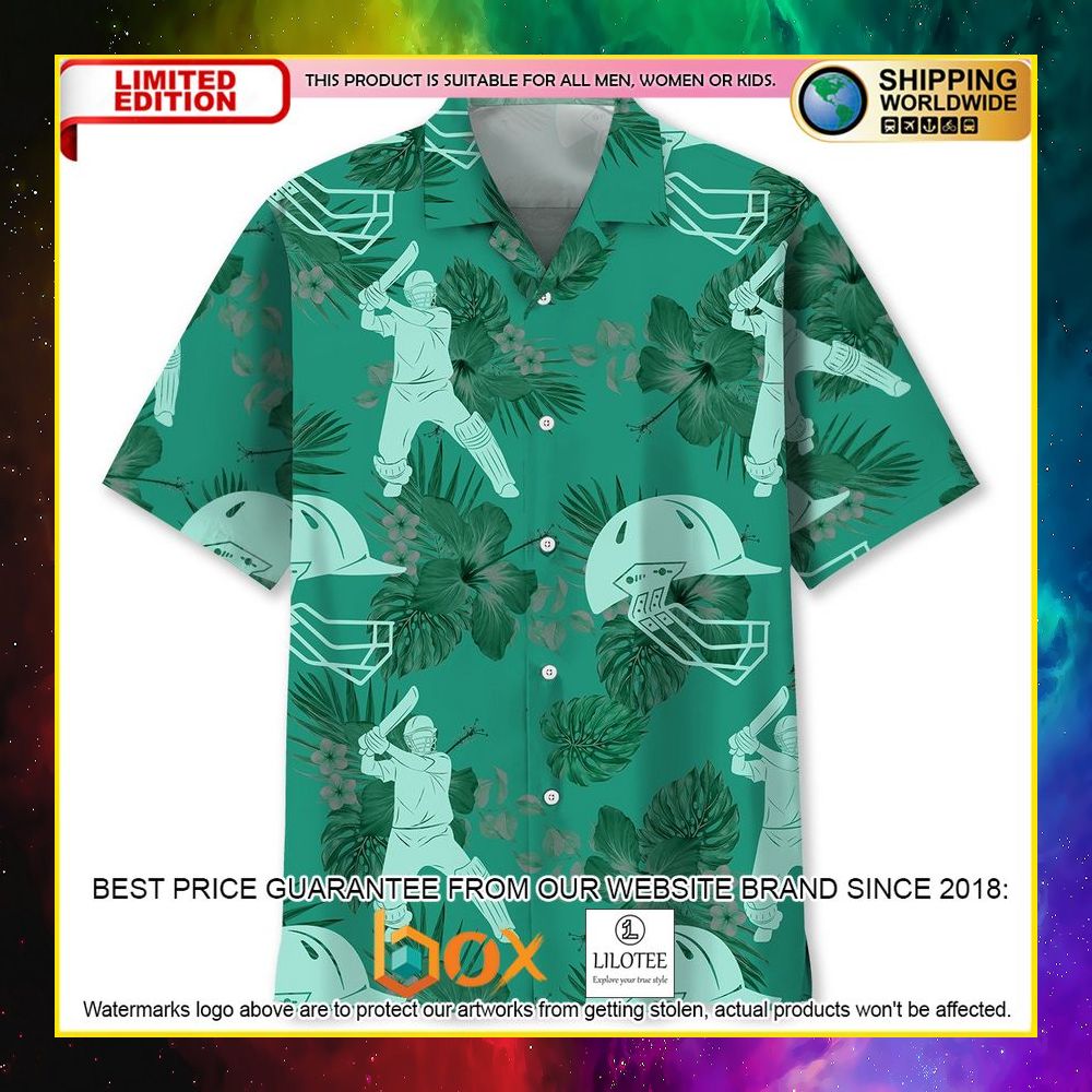 HOT Cricket Kelly Green Short Sleeve Hawaii Shirt 10