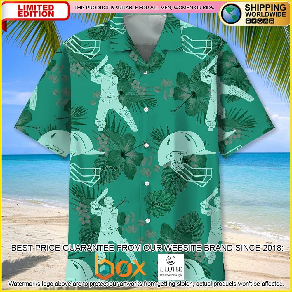 HOT Cricket Kelly Green Short Sleeve Hawaii Shirt 2