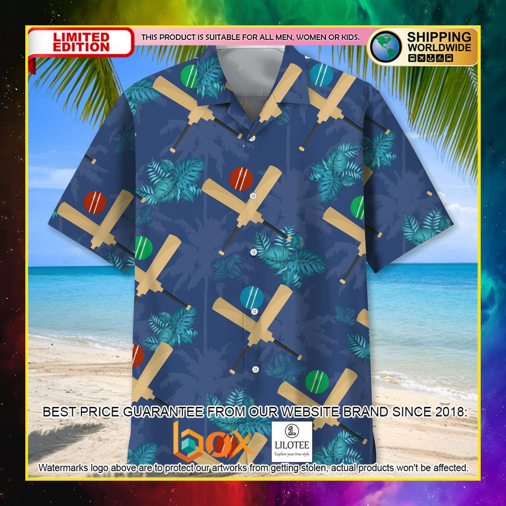 HOT Cricket Tropical Blue Short Sleeve Hawaii Shirt 6