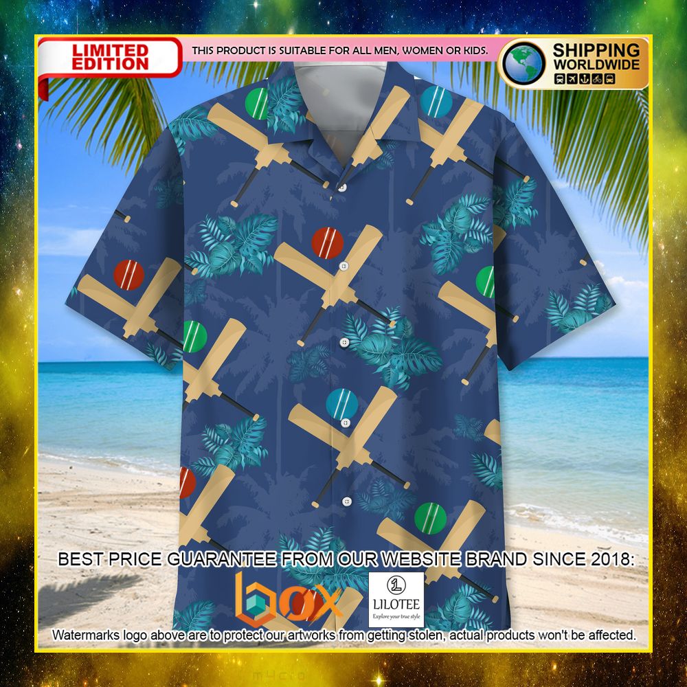 HOT Cricket Tropical Blue Short Sleeve Hawaii Shirt 9