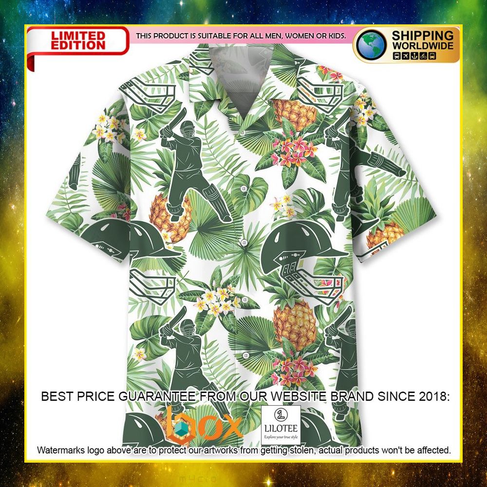 HOT Cricket Tropical Pineapple Short Sleeve Hawaii Shirt 8