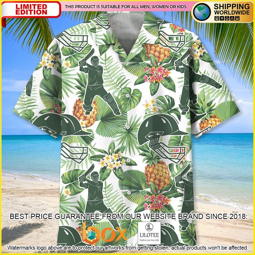 HOT Cricket Tropical Pineapple Short Sleeve Hawaii Shirt 13