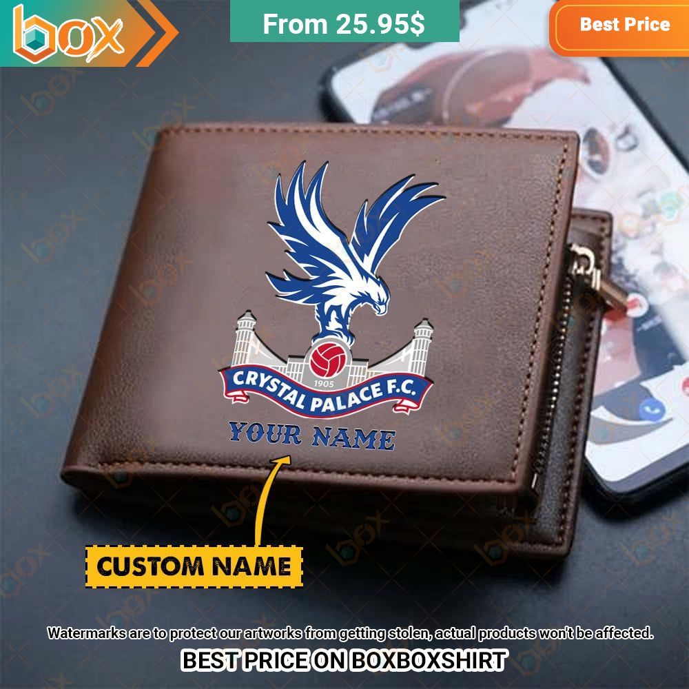 crystal palace f c custom leather wallet 1 887