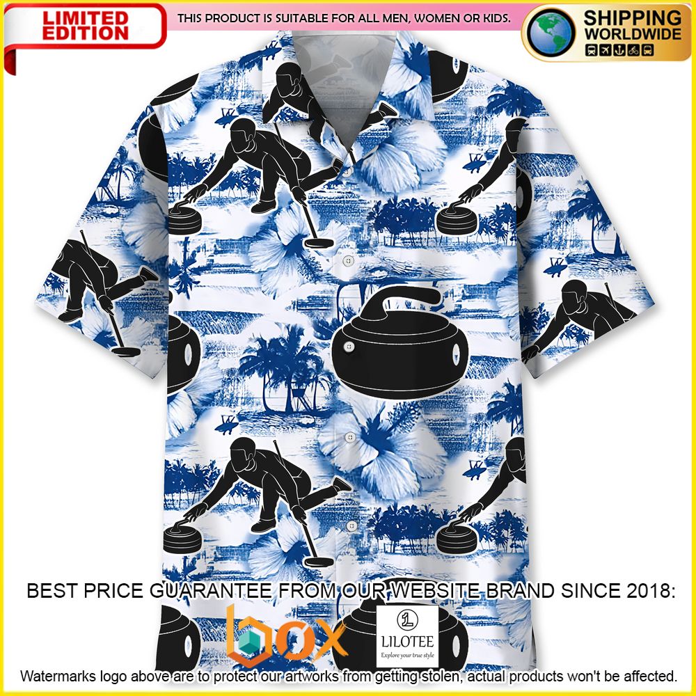 HOT Curling Blue Nature Short Sleeve Hawaii Shirt 12