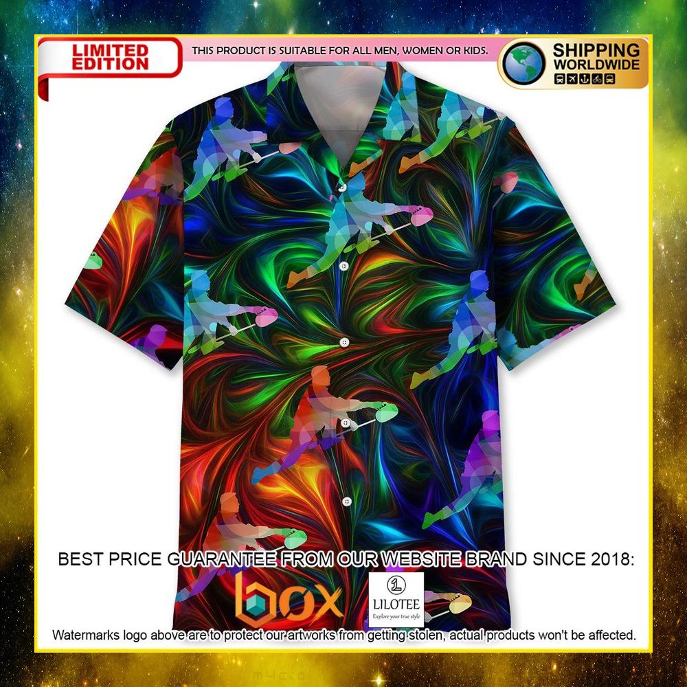 HOT Curling Multicolor Short Sleeve Hawaii Shirt 8