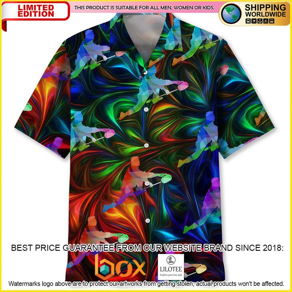 HOT Curling Multicolor Short Sleeve Hawaii Shirt 1
