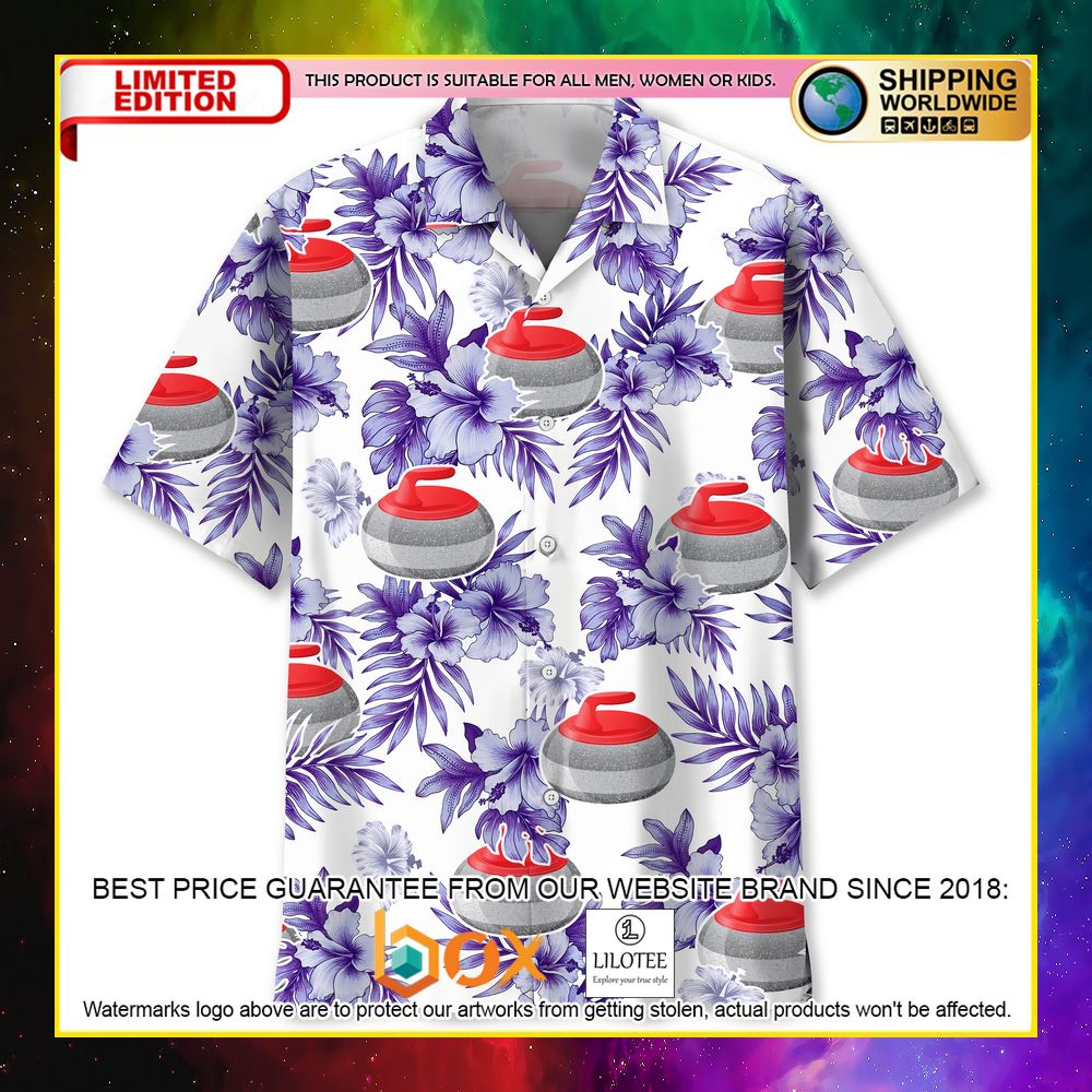 HOT Curling Purple Nature Short Sleeve Hawaii Shirt 10