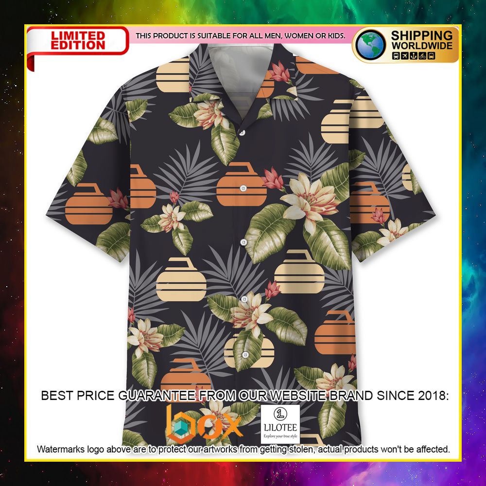 HOT Curling Tropical Short Sleeve Hawaii Shirt 10