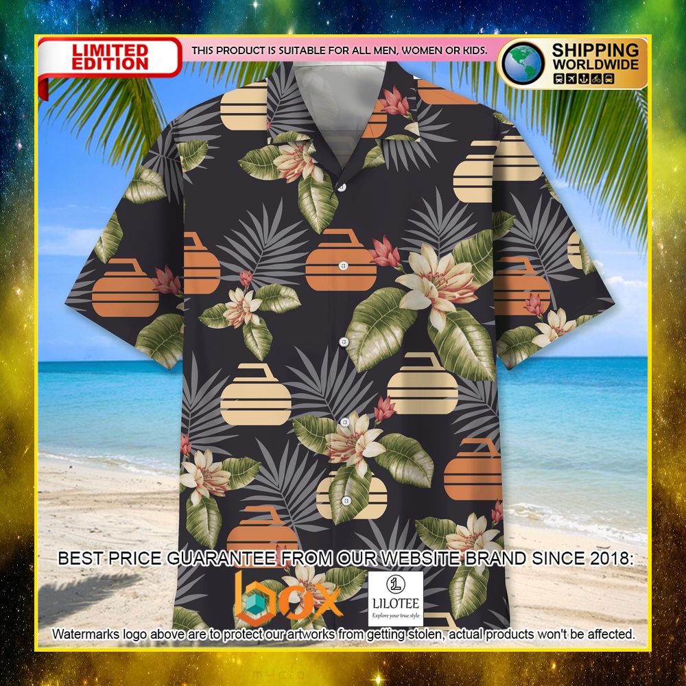 HOT Curling Tropical Short Sleeve Hawaii Shirt 4