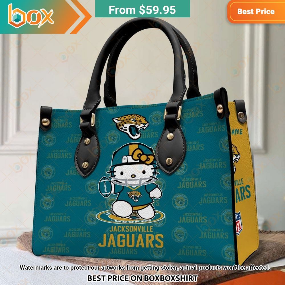 Custom Jacksonville Jaguars Hello Kitty Leather Handbag 2
