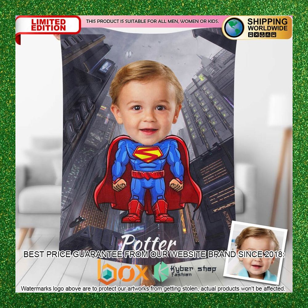 NEW Personalized Photo Fighting Super Boy Soft Blanket 8