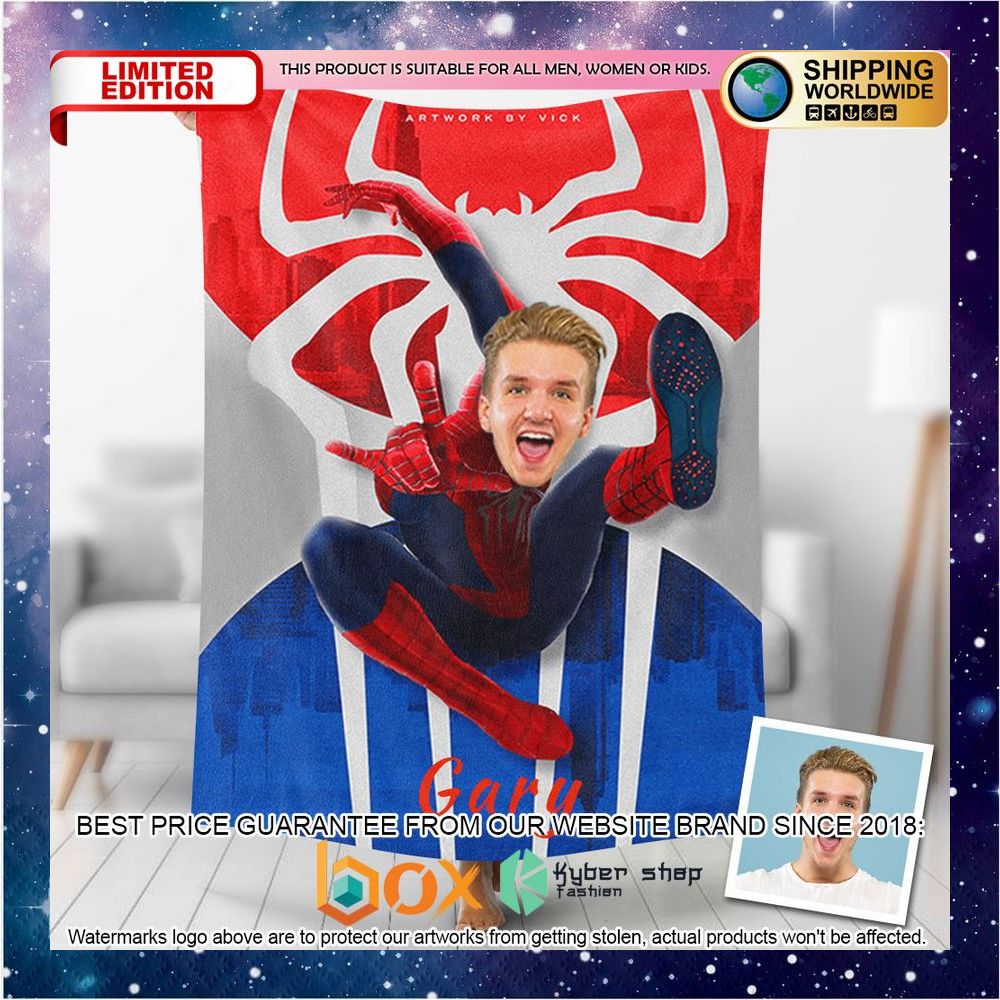 NEW Personalized Photo New Spider Man Soft Blanket 7