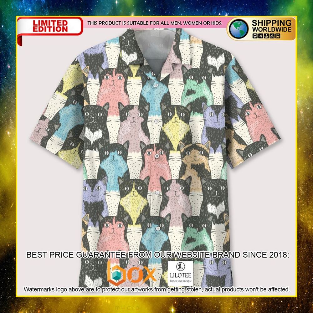 HOT Cute Cats Short Sleeve Hawaii Shirt 15