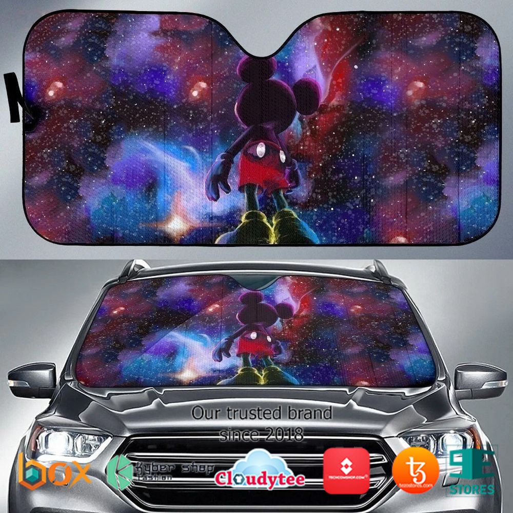 Cute Mouse Galaxy Car Sunshade 1