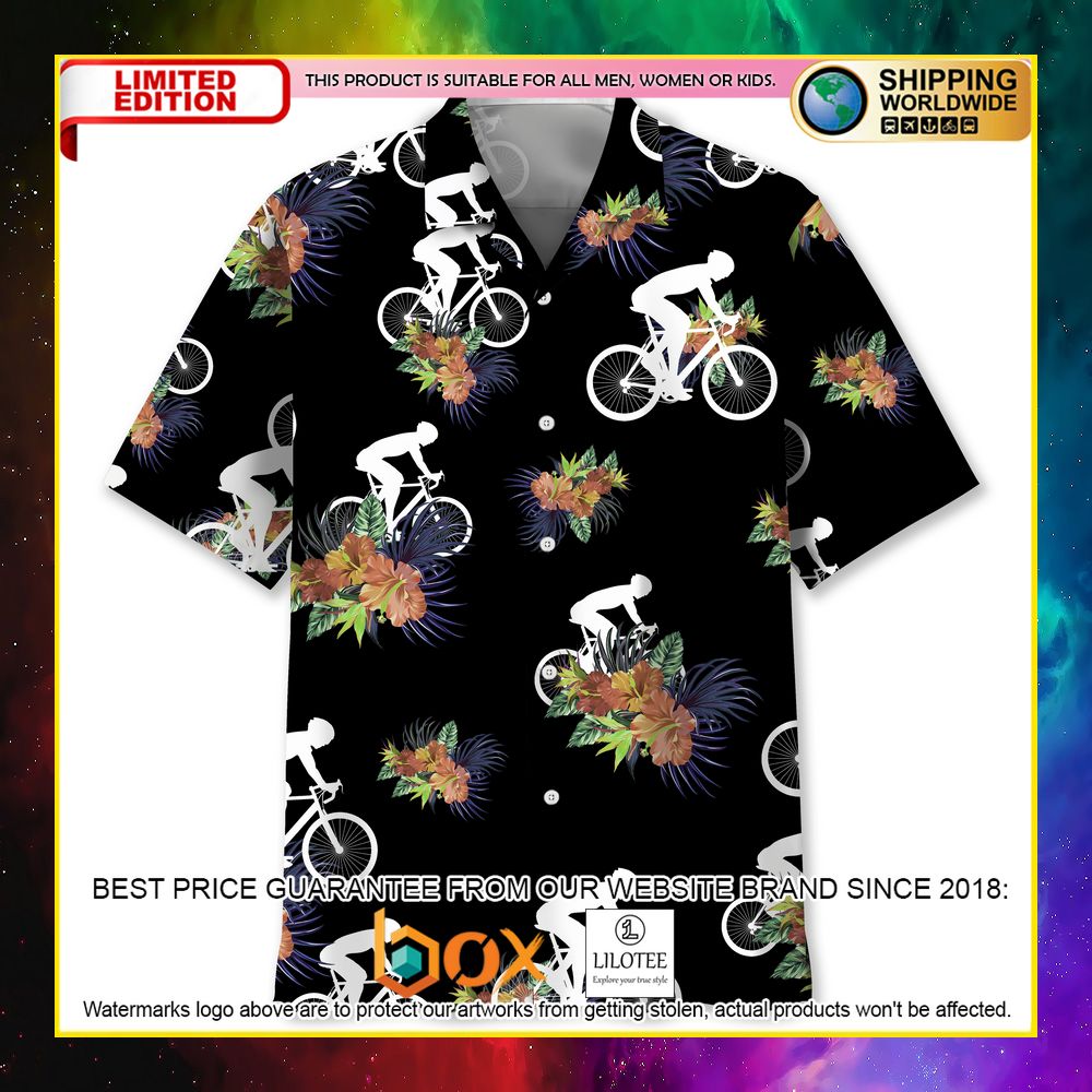 HOT Cycling Black Nature Short Sleeve Hawaii Shirt 5