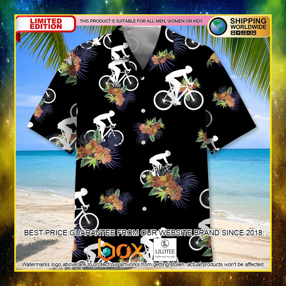HOT Cycling Black Nature Short Sleeve Hawaii Shirt 9