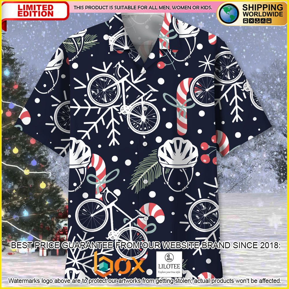 HOT Cycling Christmas Short Sleeve Hawaii Shirt 13