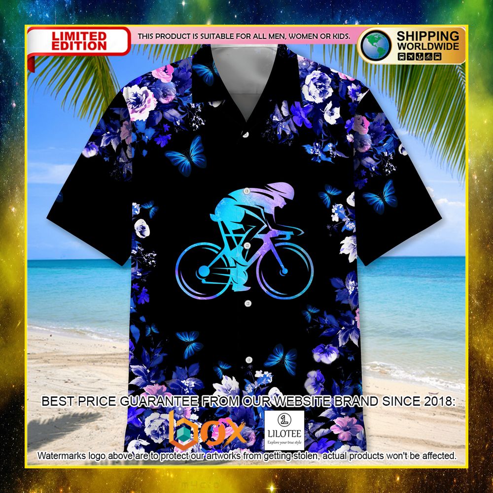 HOT Cycling Color Nature Short Sleeve Hawaii Shirt 9