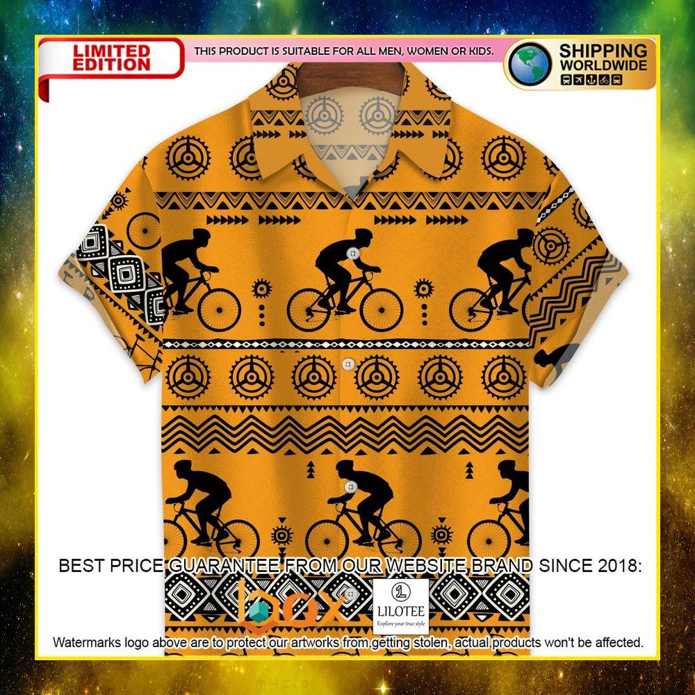 HOT Cycling Egypt pattern Short Sleeve Hawaii Shirt 7