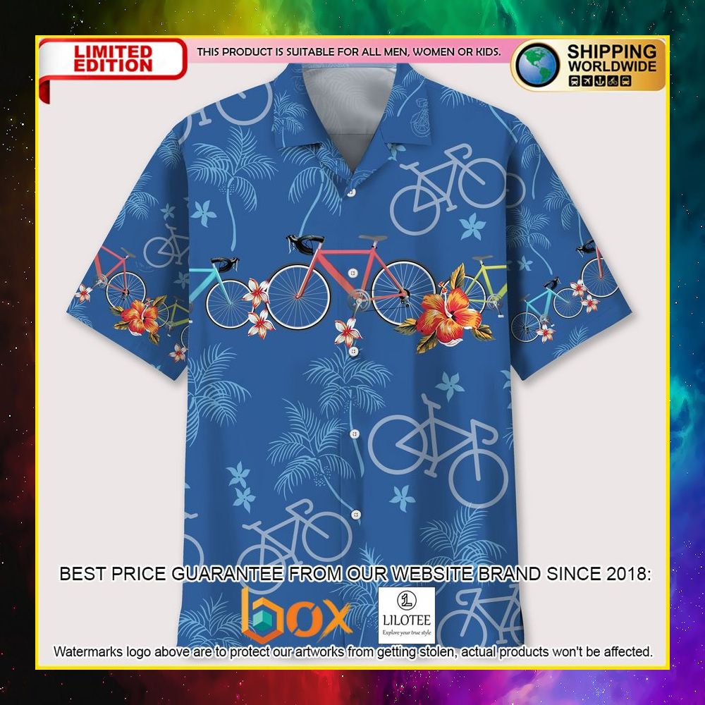 HOT Cycling Flower Tropical Short Sleeve Hawaii Shirt 5