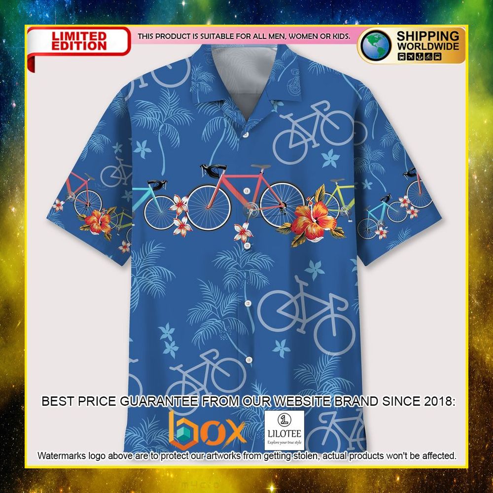 HOT Cycling Flower Tropical Short Sleeve Hawaii Shirt 8