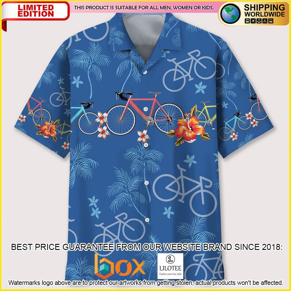 HOT Cycling Flower Tropical Short Sleeve Hawaii Shirt 1