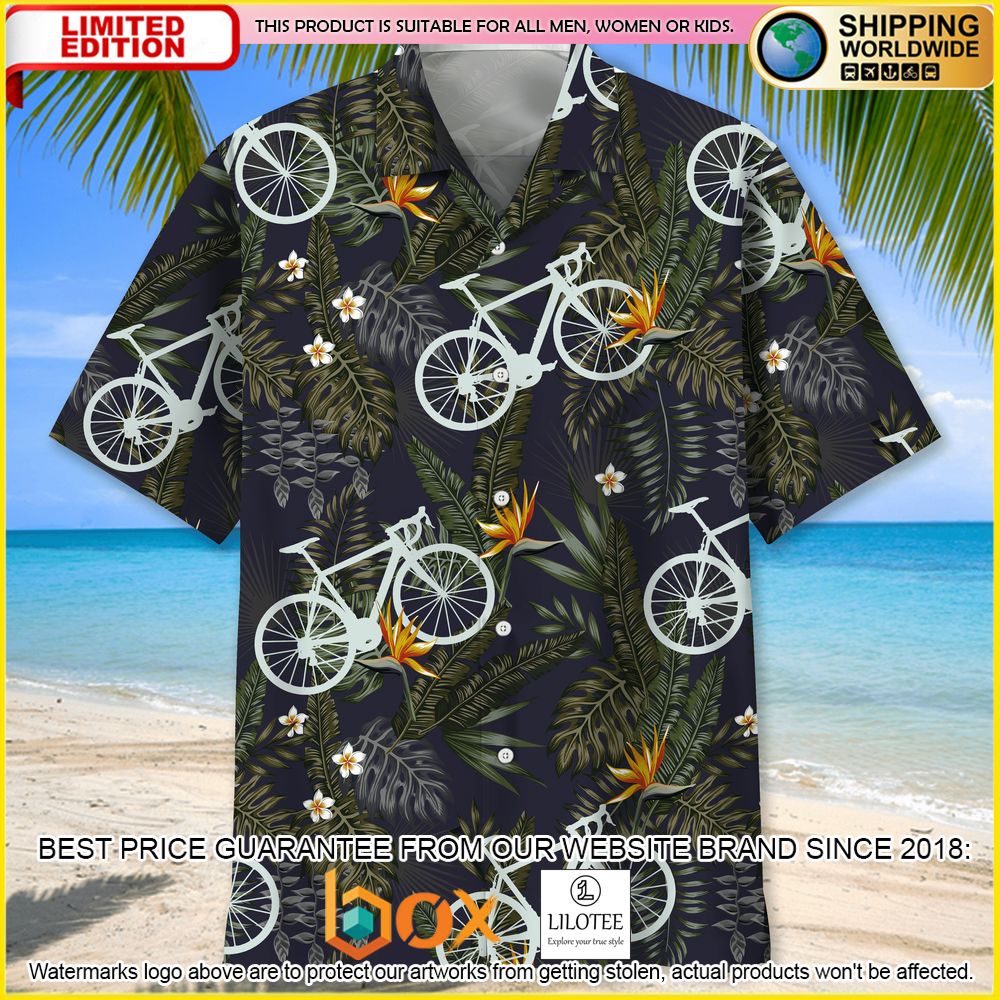 HOT Cycling Nature Green Short Sleeve Hawaii Shirt 2