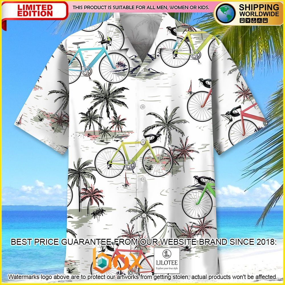 HOT Cycling Palm Tree Short Sleeve Hawaii Shirt 7