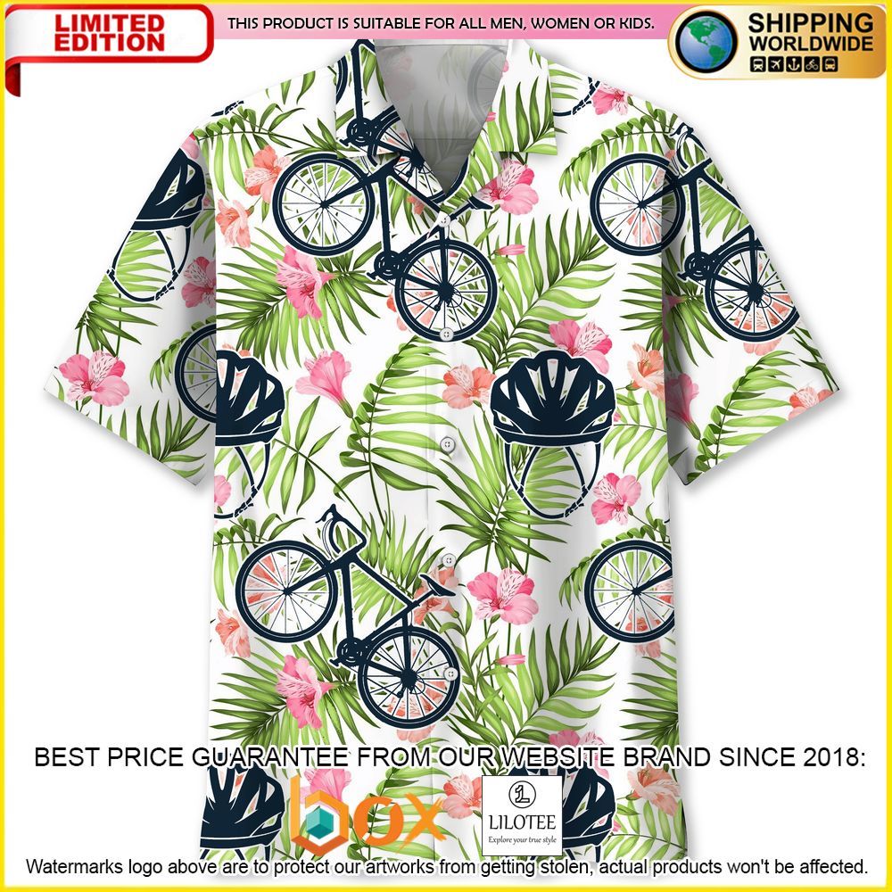 HOT Cycling Tropical Short Sleeve Hawaii Shirt 1