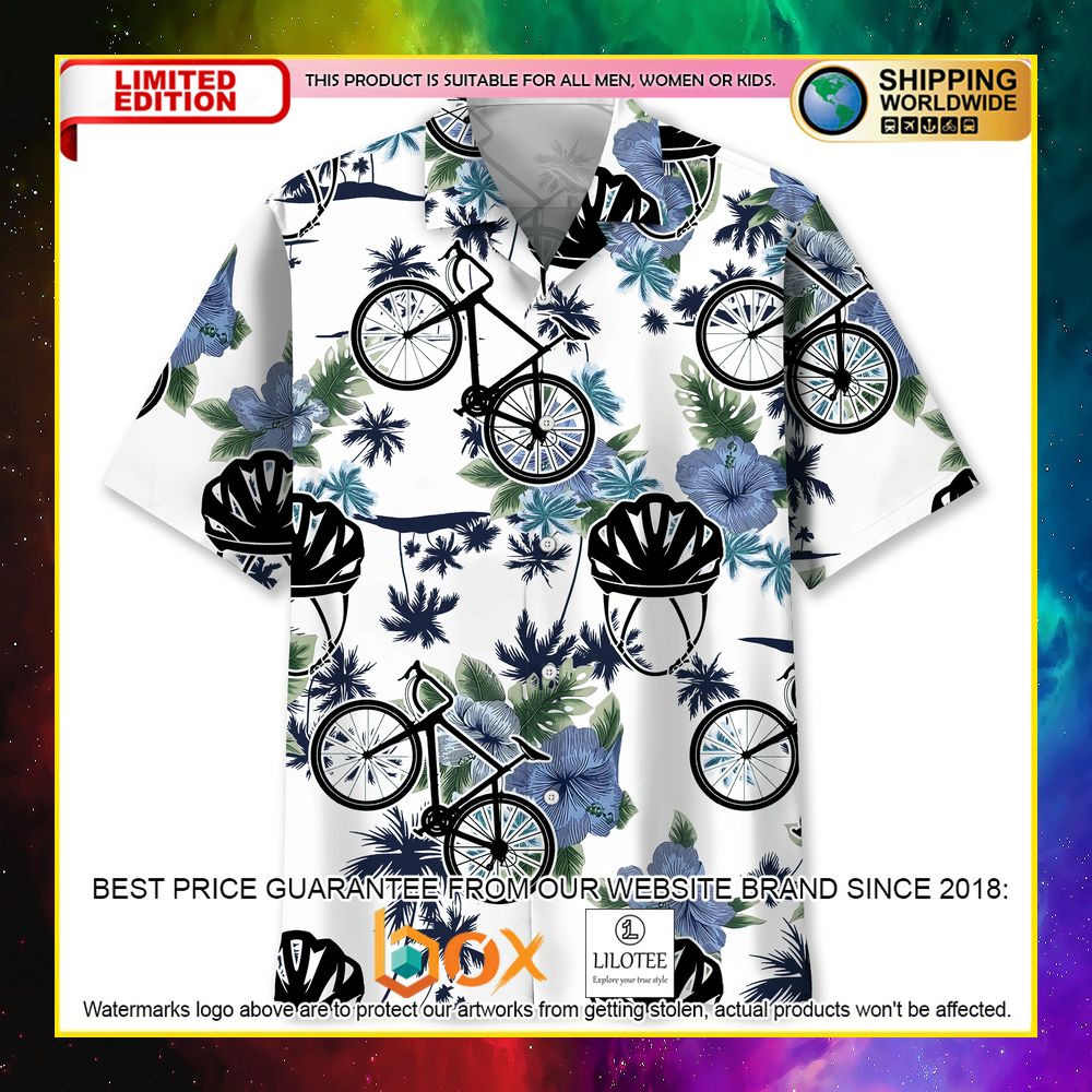 HOT Cycling White Nature Short Sleeve Hawaii Shirt 5