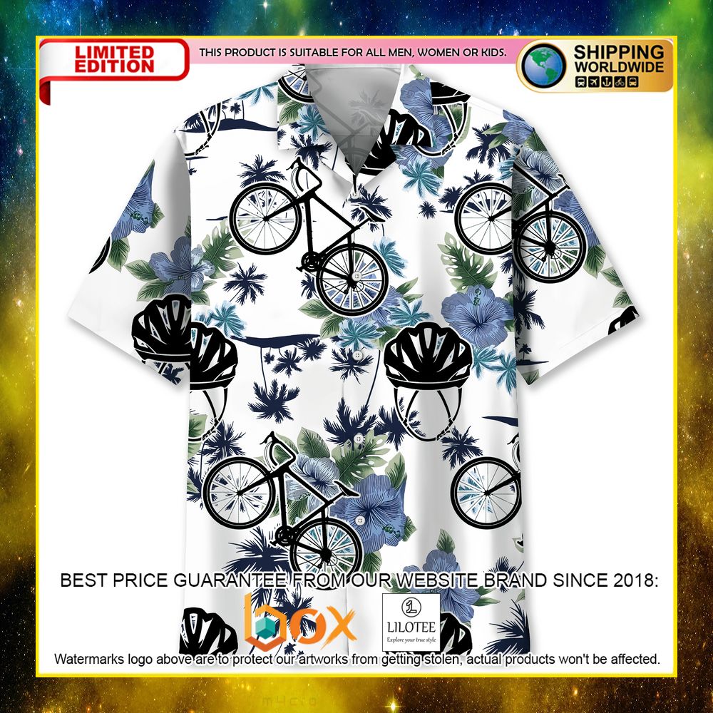 HOT Cycling White Nature Short Sleeve Hawaii Shirt 8