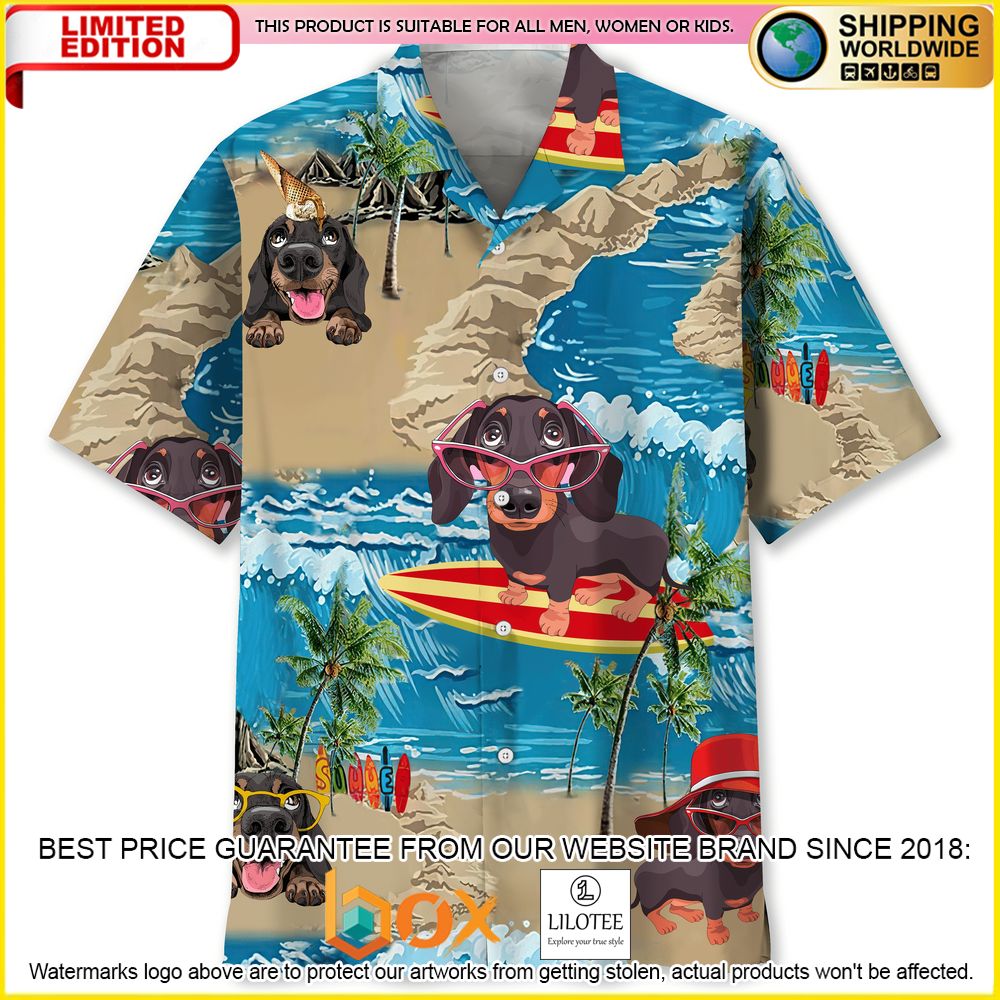HOT Dachshund Cute Beach Short Sleeve Hawaii Shirt 12