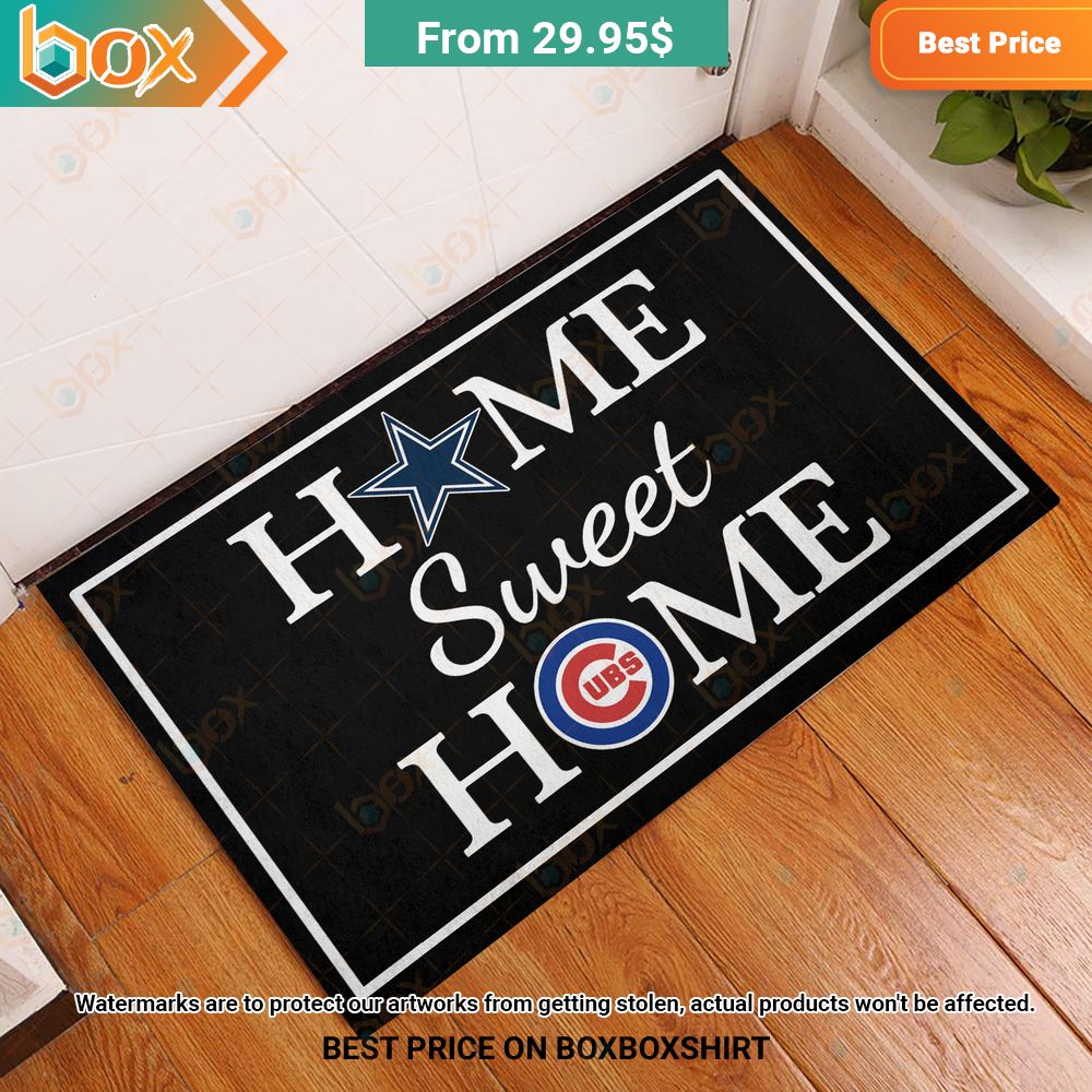 Dallas Cowboys Chicago Cubs Sweet Home Doormat 11